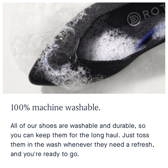 ROTHY’S The Point Black Fabric Ballet Flats 6 - Picture 14 of 15